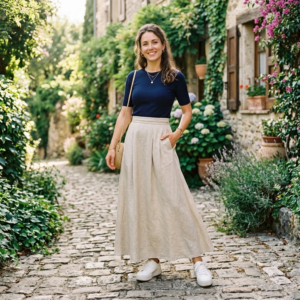 High-Waisted Summer Maxi Skirt Outfits Ideas