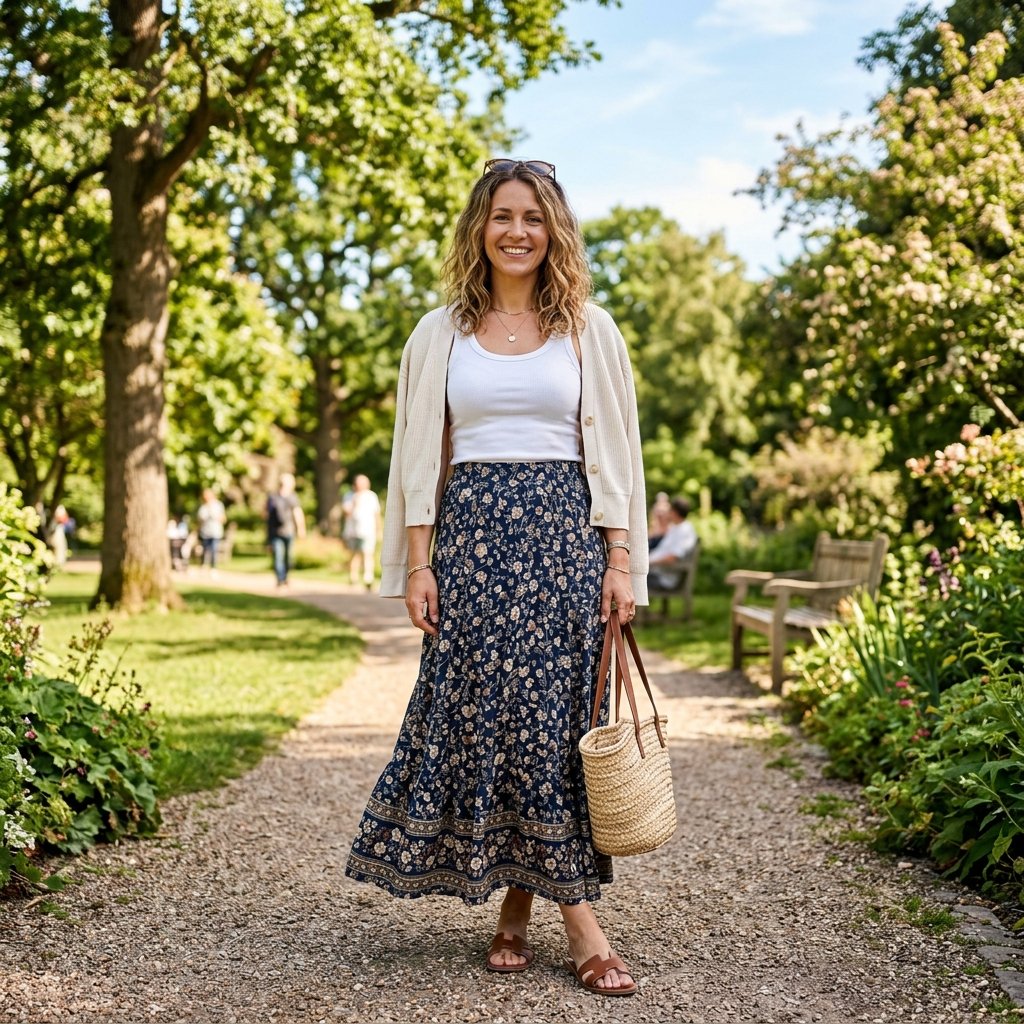 Maxi Skirt and Tank Top Outfit Ideas