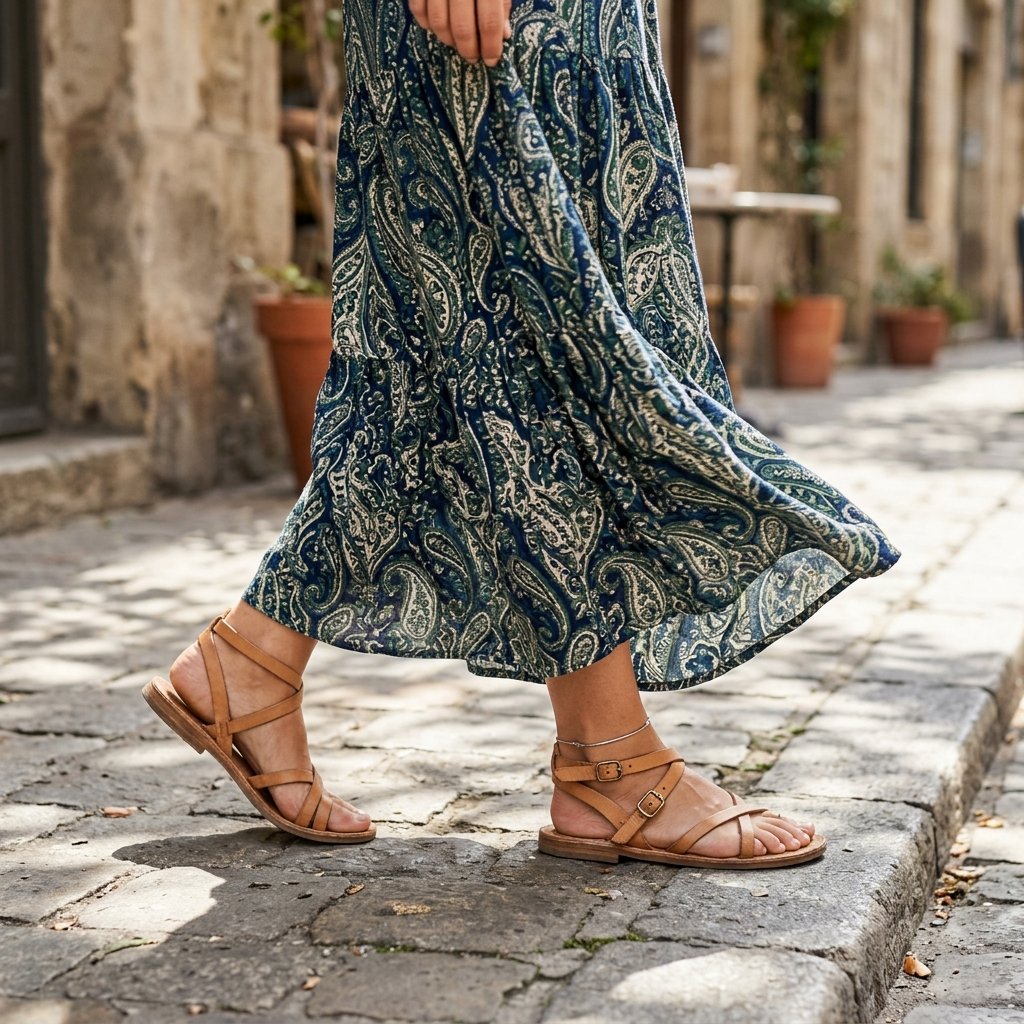 Maxi Skirt and Sandals Outfit Ideas