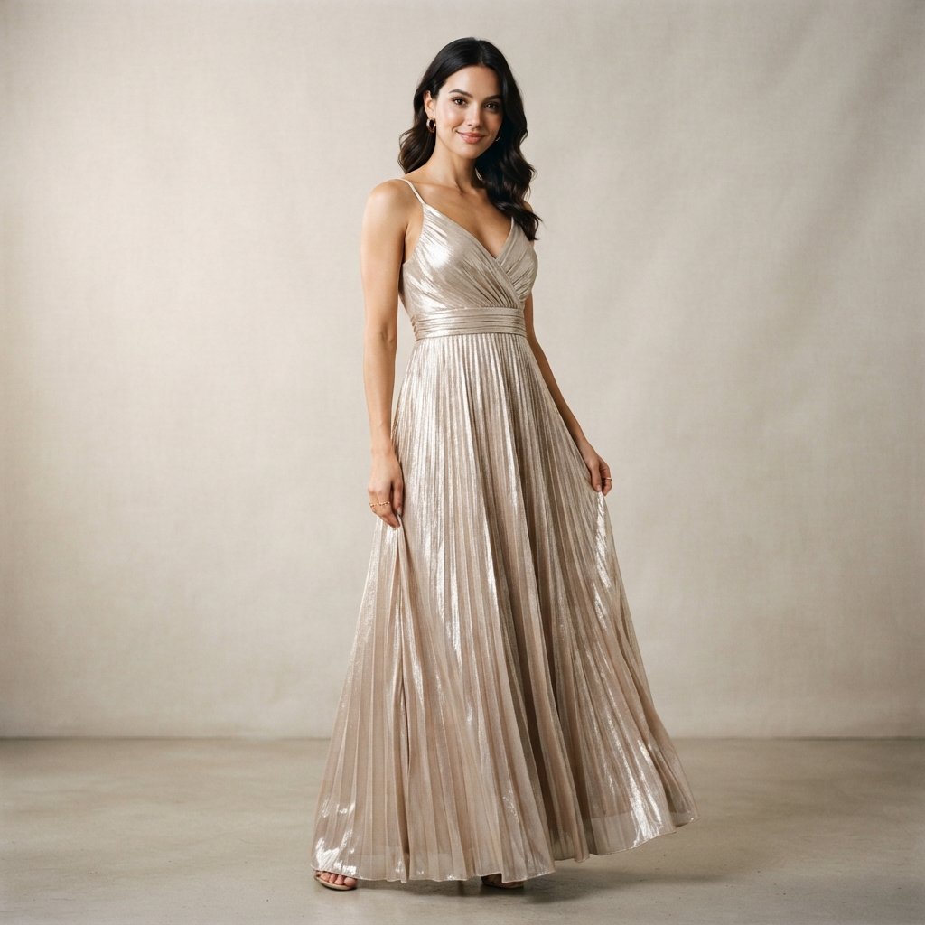 30 Elegant Mother of the Bride Outfit Ideas for Every Wedding Style 14 Metallic Fabric Dress Mother of The Bride Outfit
