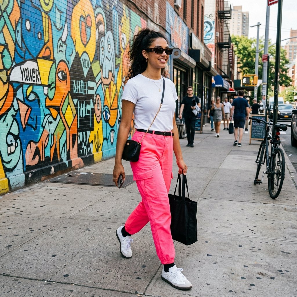 Neon Pink Pants Outfit