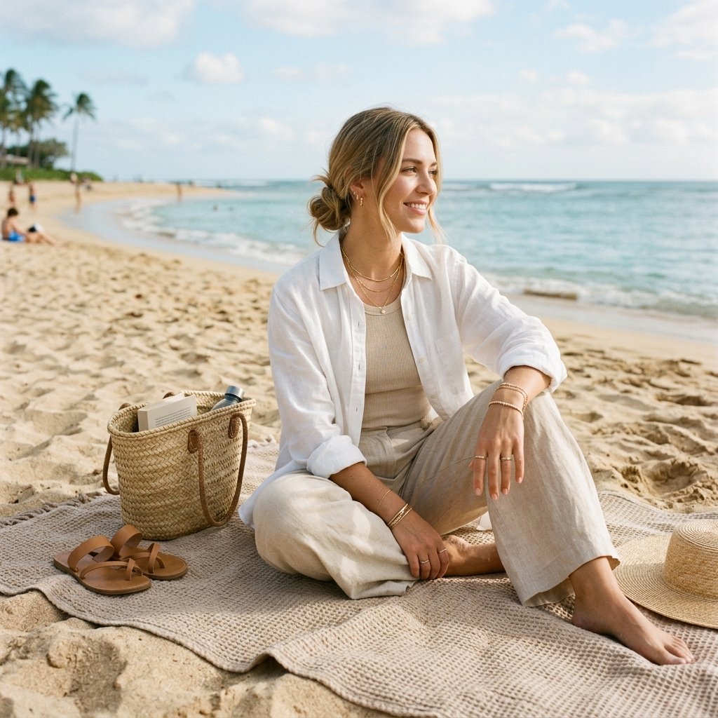 Neutral Tone Beach Outfit Ideas