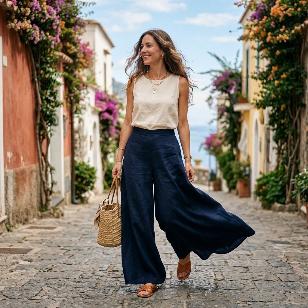 Palazzo Pants Outfit Idea