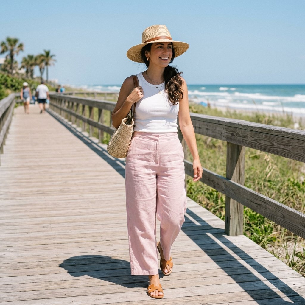 Pink Pants Outfit for Summer