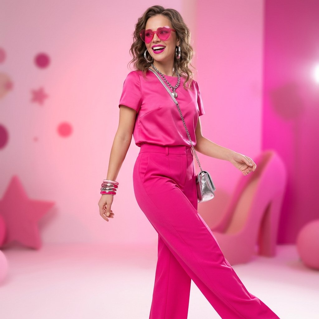 Barbiecore Pink Pants Outfit