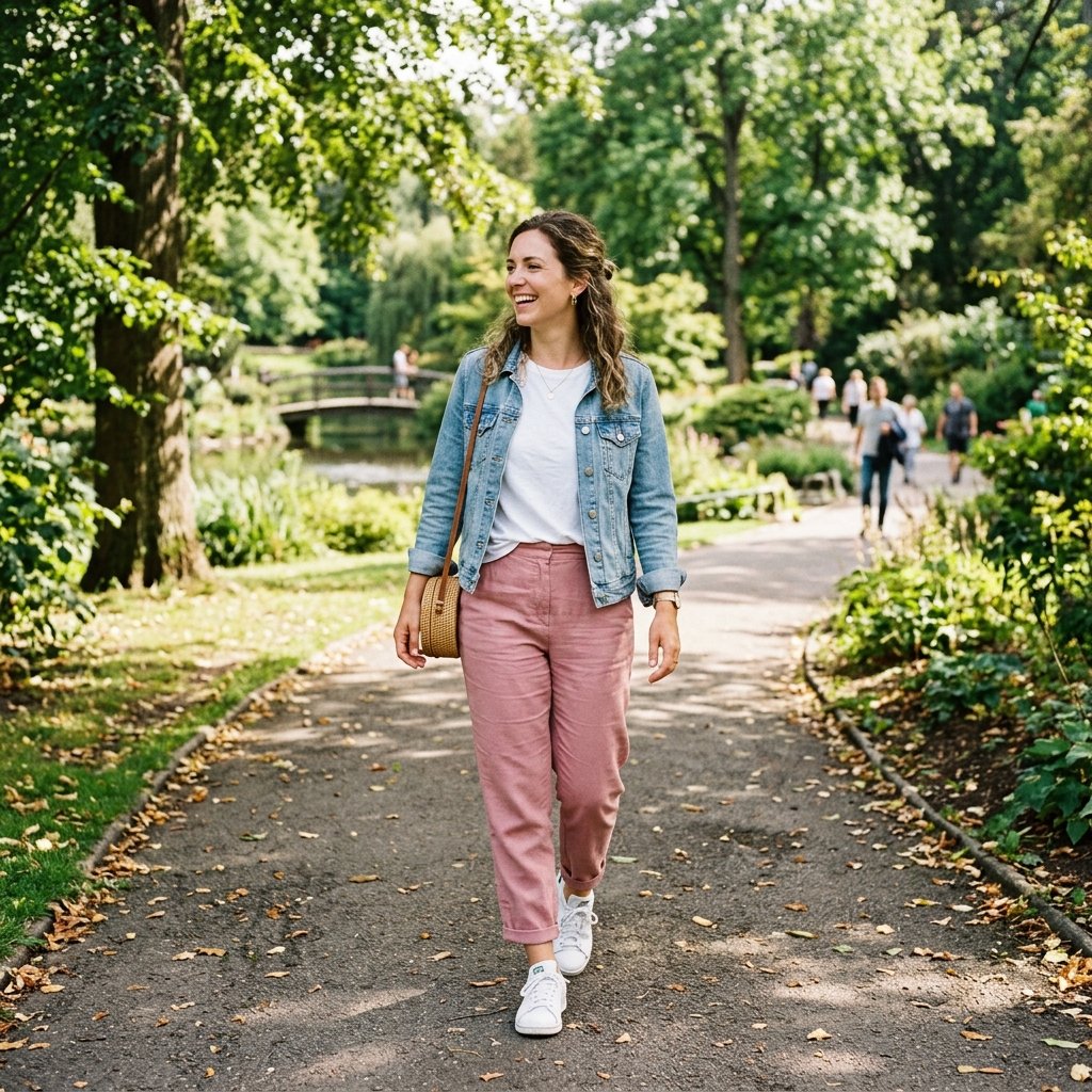 Casual Pink Pants Outfit