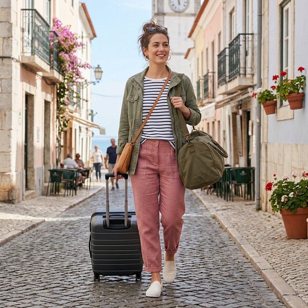 Pink Pants Outfit Ideas for Travel