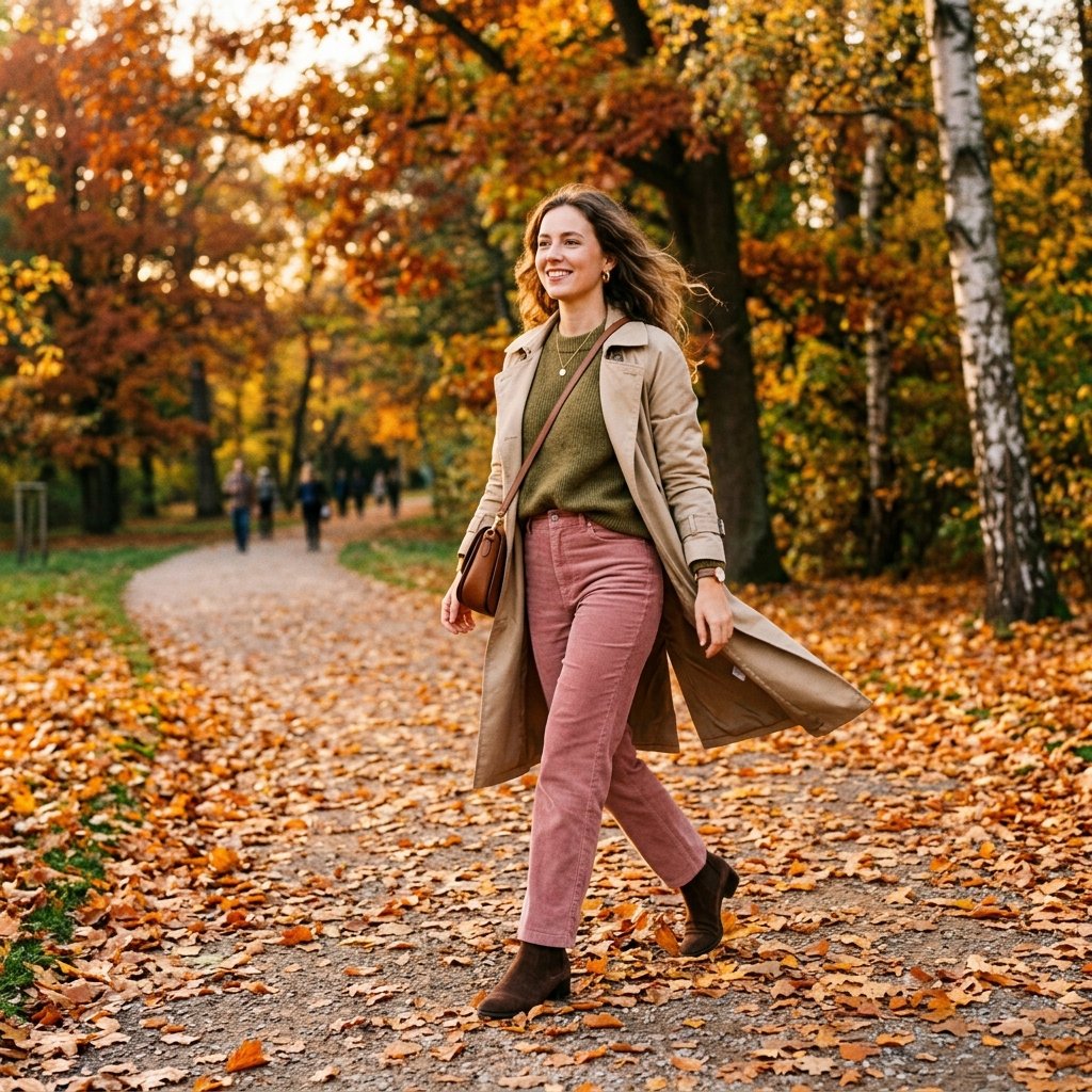 Pink Pants Outfit for Fall