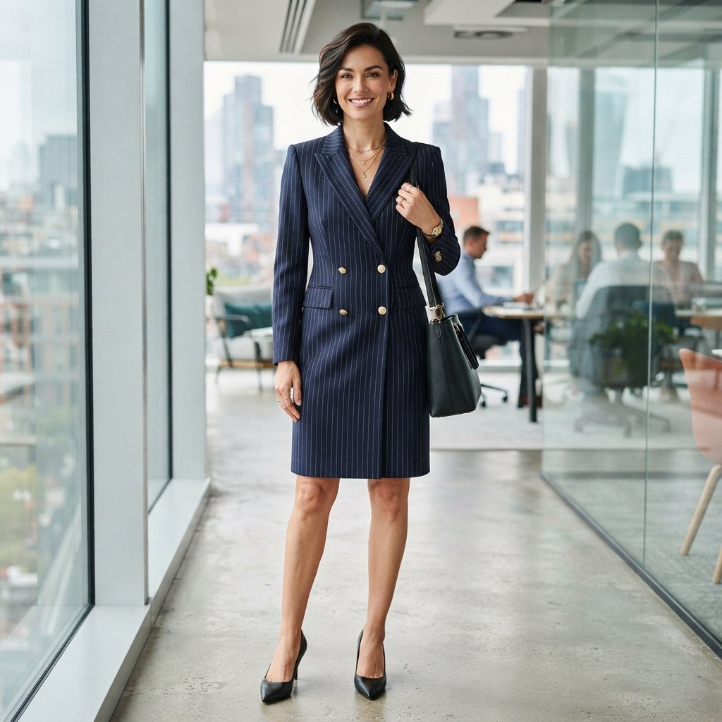 Pinstripe Blazer Dress Ideas