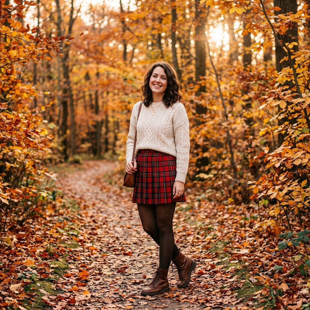 Plaid Pleated Skirt Outfits Ideas