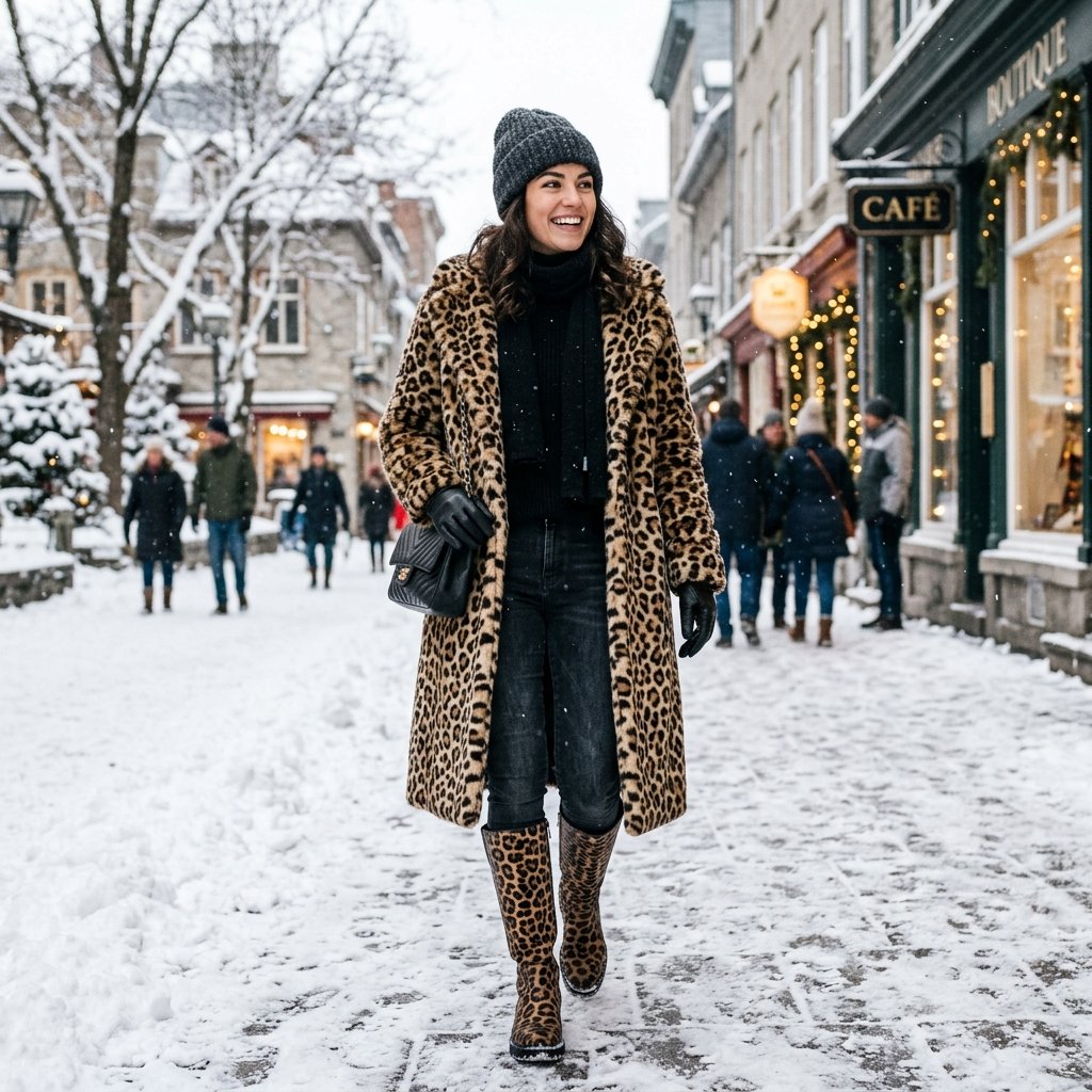 Animal Print Winter Outfit Ideas