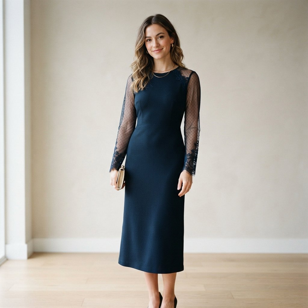 30 Elegant Mother of the Bride Outfit Ideas for Every Wedding Style 29 Sheer Sleeve Outfit Ideas