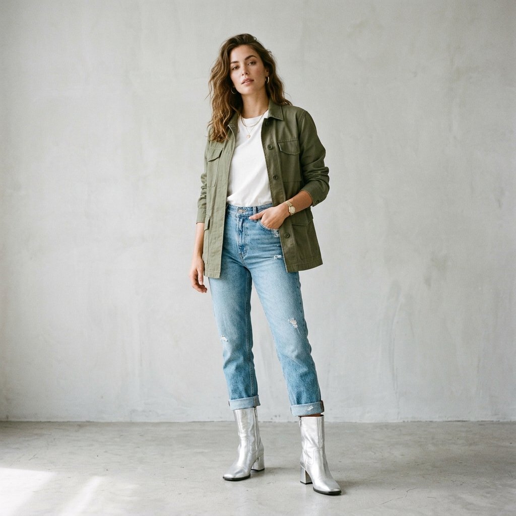 Silver Boots Outfit Ideas