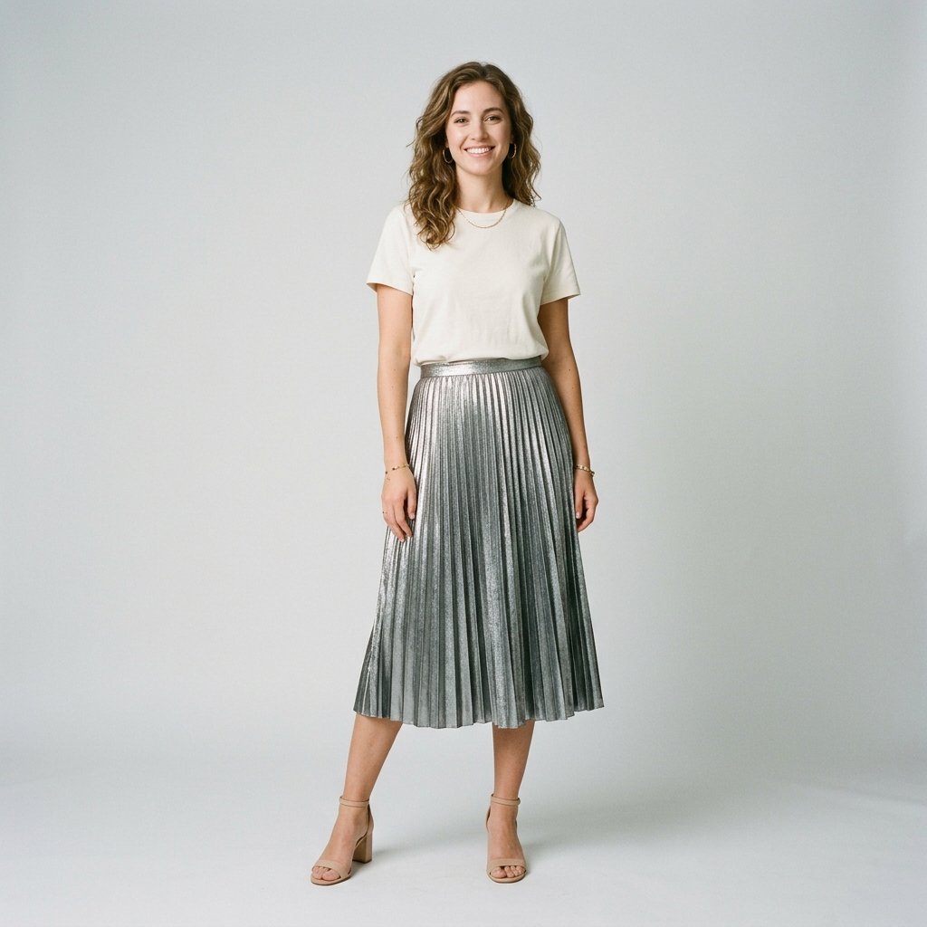 Silver Skirt Outfit Ideas