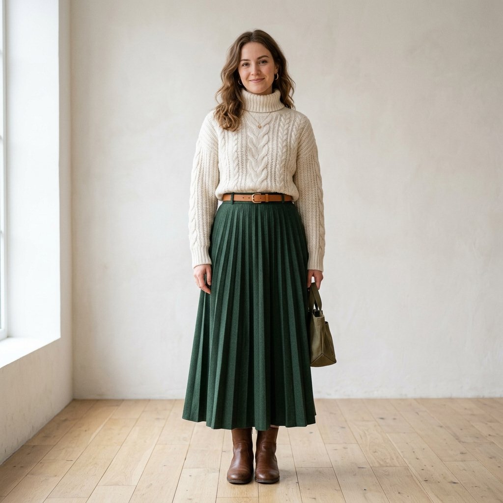 Long Skirt and Sweater Outfit Ideas
