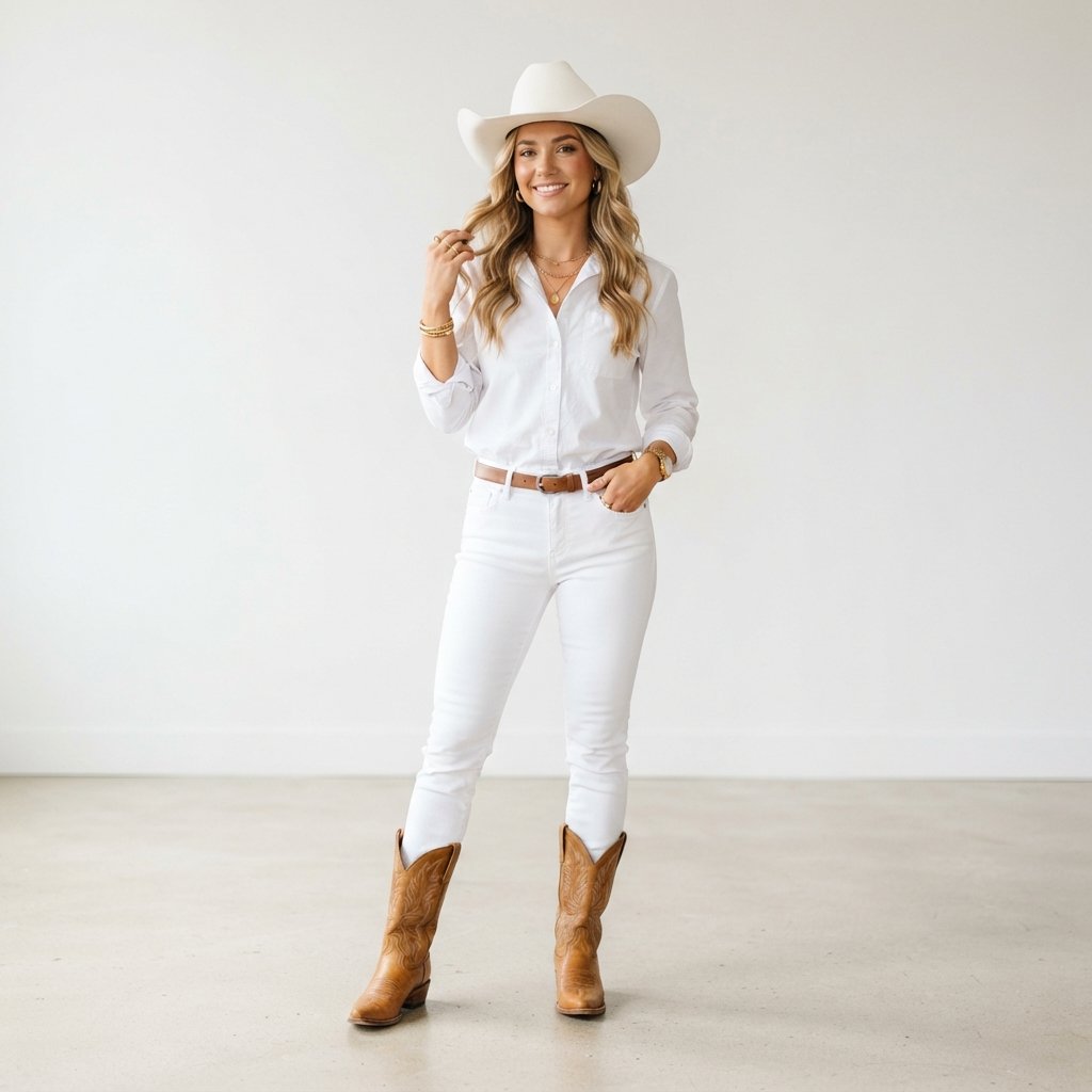 Cowgirl Outfit Ideas: 31 Ways to Style Your Western Look 25 All-White Cowgirl Outfit Ideas