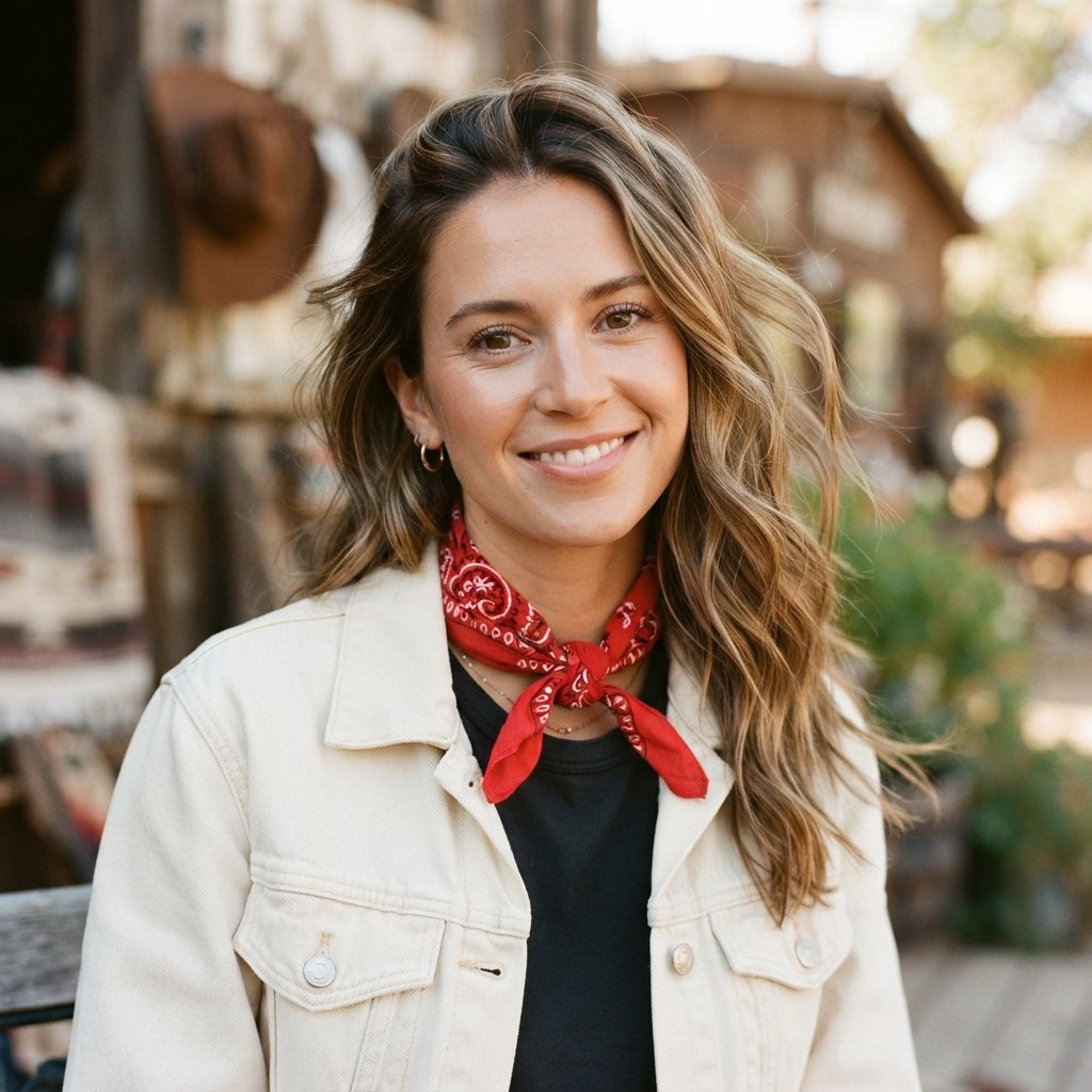 Cowgirl Outfit Ideas: 31 Ways to Style Your Western Look 23 Bandana Styling Ideas