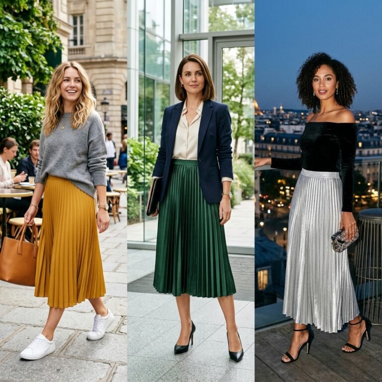 pleated skirt outfits