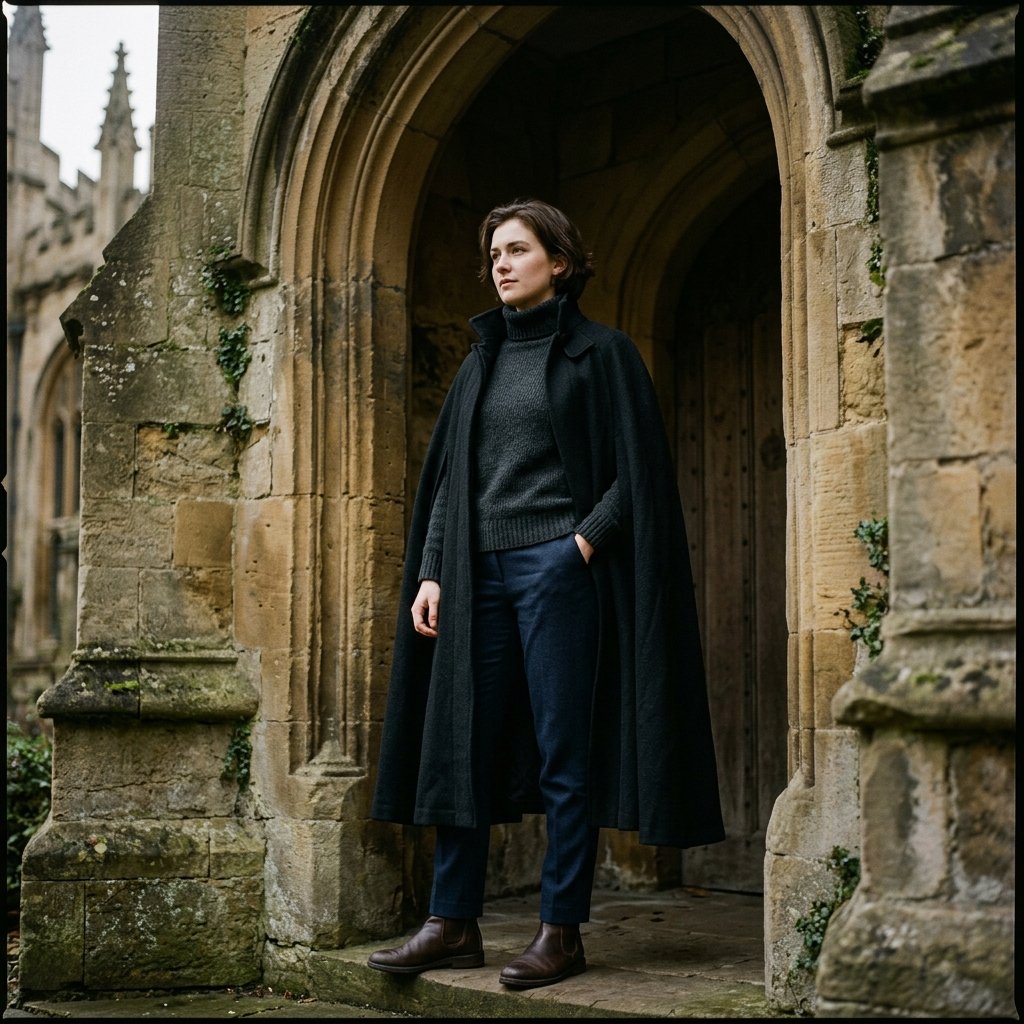 32 Dark Academia Outfits Ideas for a Timeless, Bookish Wardrobes 27 Academic Cape Styling Ideas