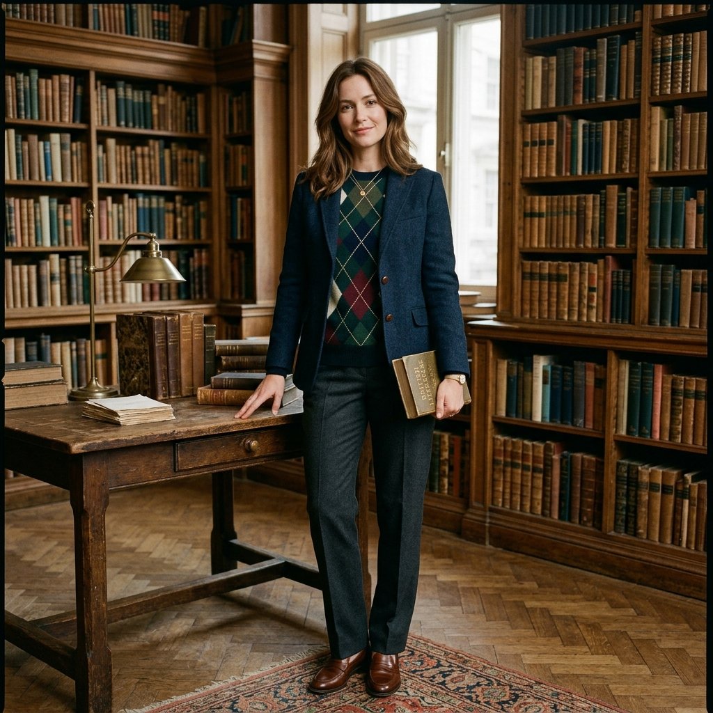 32 Dark Academia Outfits Ideas for a Timeless, Bookish Wardrobes 15 Argyle Sweater Outfit Ideas