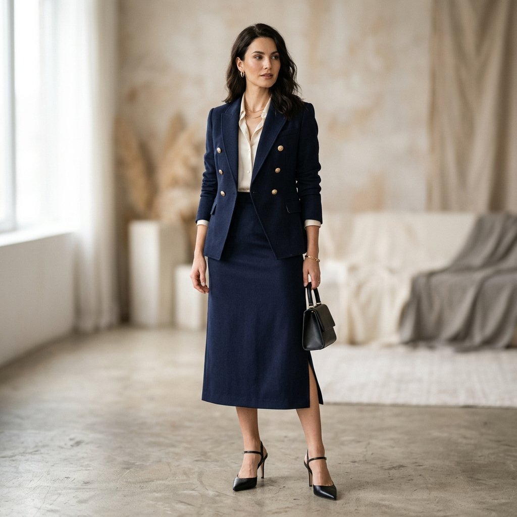 Blazer and Skirt Outfit Ideas