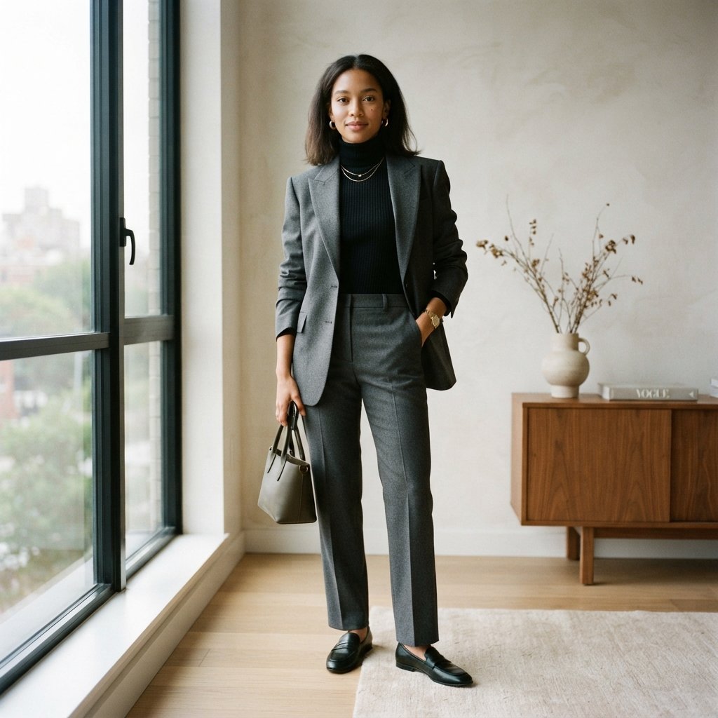 Blazer With Turtleneck Outfit Ideas