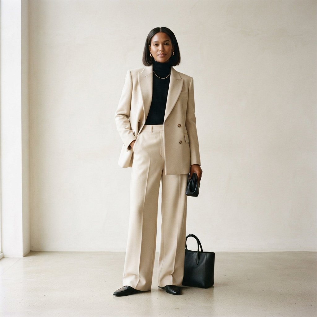 Blazer With Wide Leg Pants Outfit Ideas