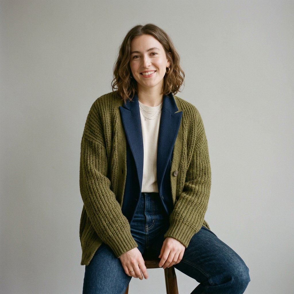 Cardigan Layered Over Blazer Ideas