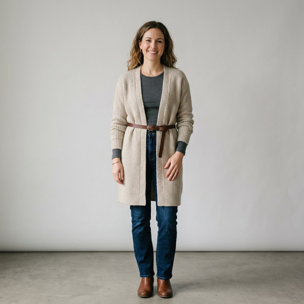Belted Cardigan Outfit Ideas