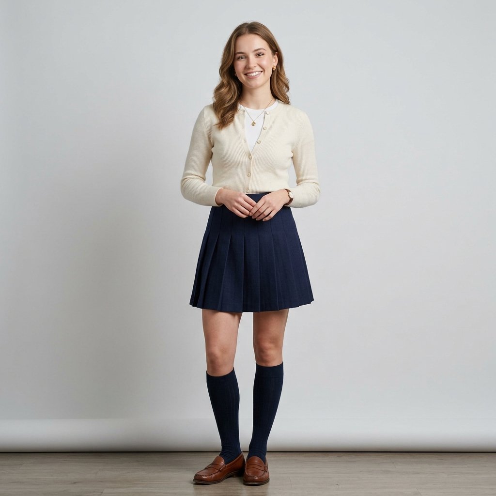 Cardigan with Pleated Skirt Ideas