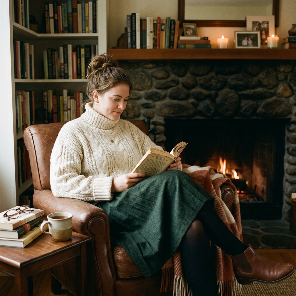 32 Dark Academia Outfits Ideas for a Timeless, Bookish Wardrobes 20 Chunky Sweater Outfit Ideas