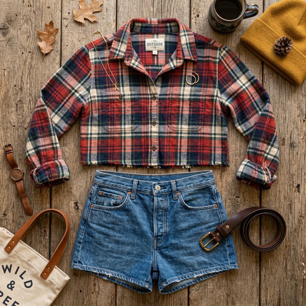 Cropped Flannel Morgan Wallen Concert Outfit Ideas