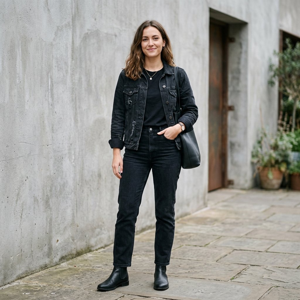 Black Jean Jacket Outfit Ideas