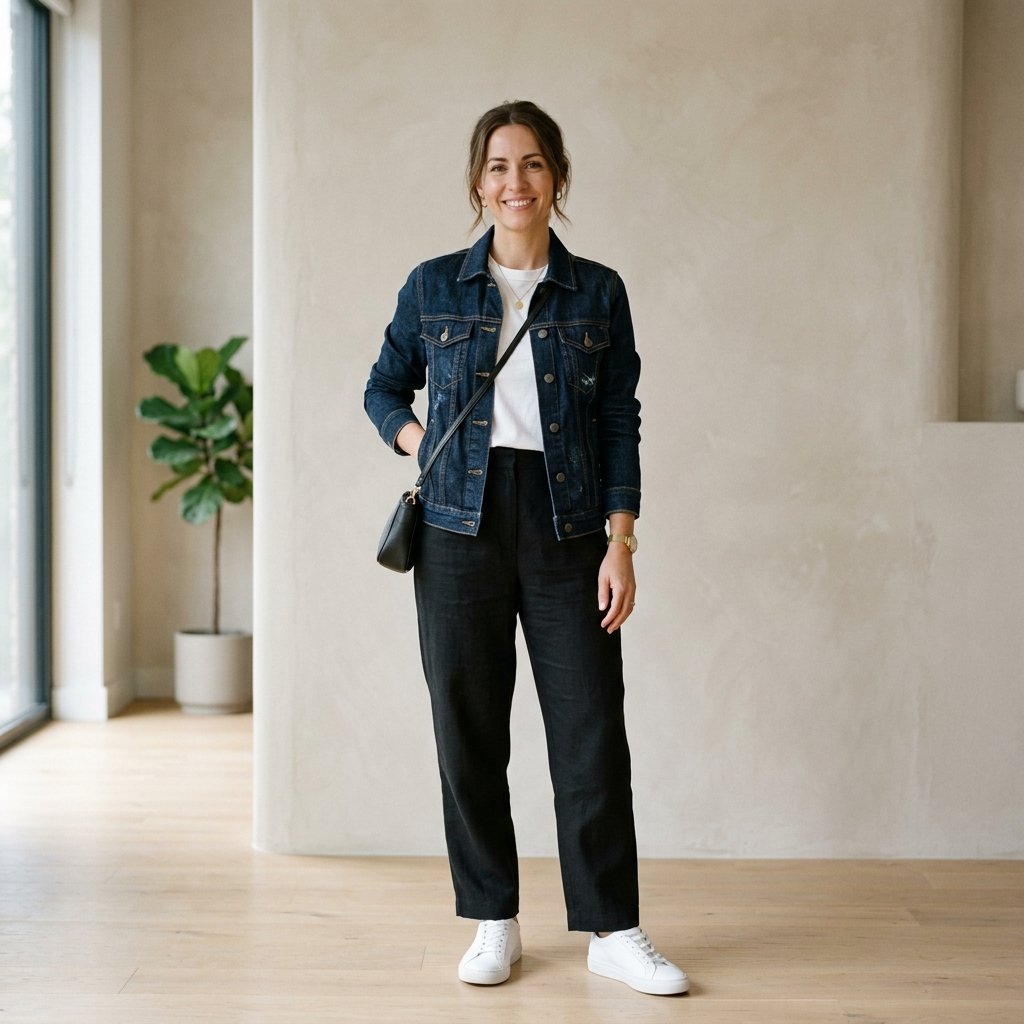 Dark Wash Jean Jacket Outfit Ideas