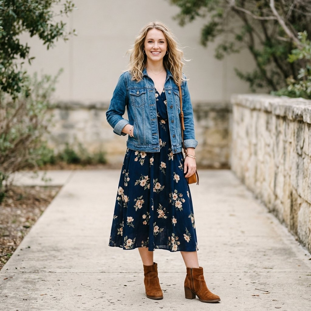 Jean Jacket and Boots Outfit Ideas