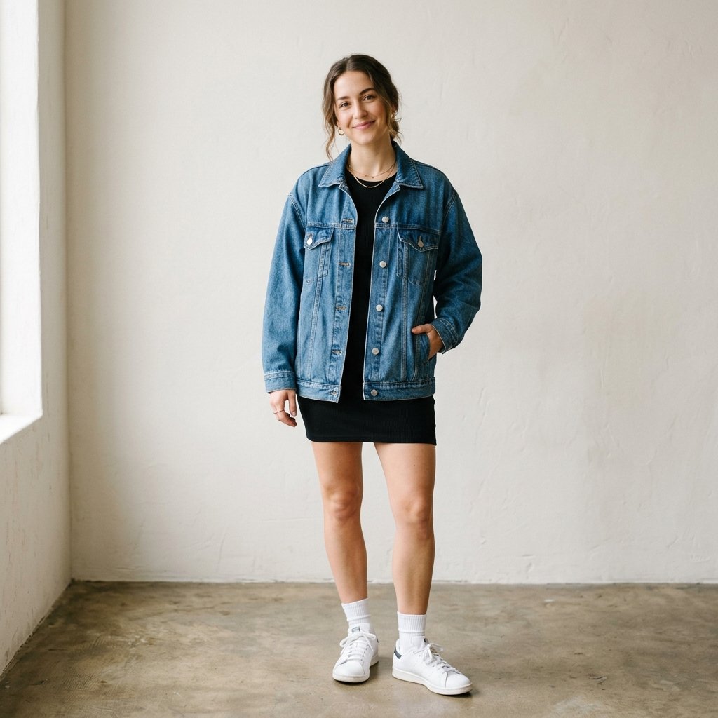 Oversized Jean Jacket Outfit Ideas