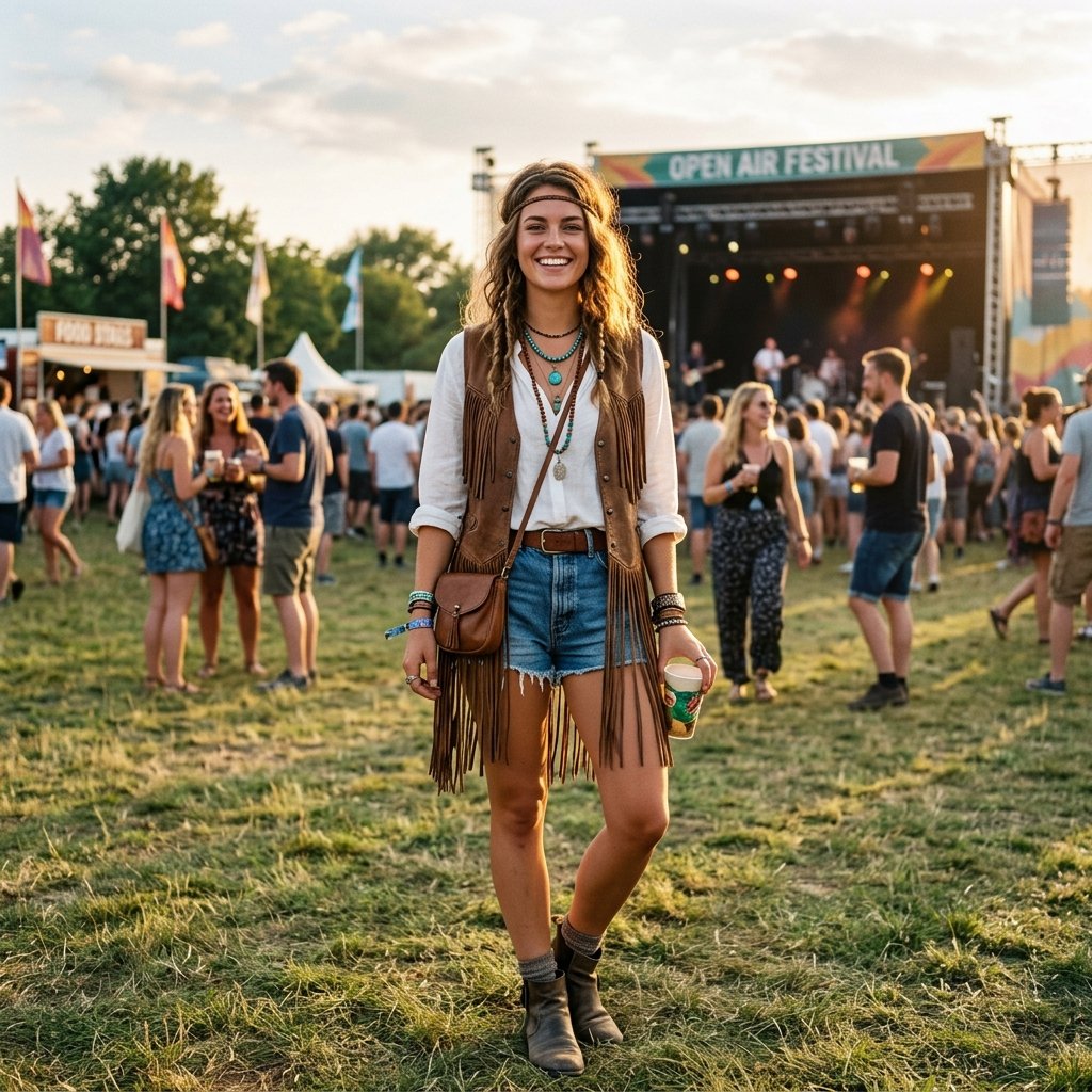 32 Country Concert Outfits: Ideas That Bring Bold Western Style to Life 10 Leather Vest Styling Country Concert Outfits