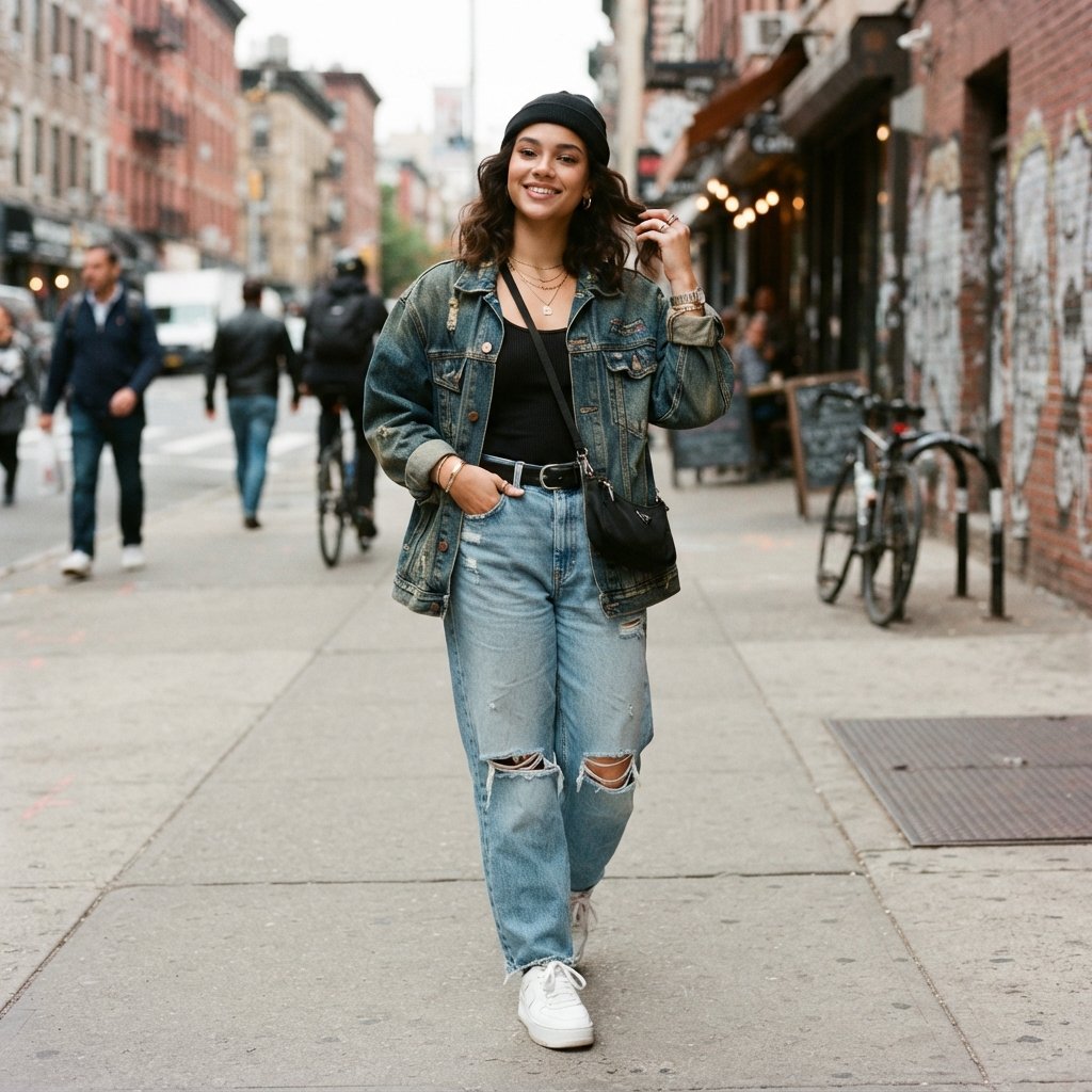 Streetwear Jean Jacket Outfit Ideas