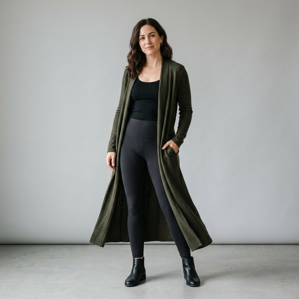 32 Cozy Leggings Outfits for Every Season 24 Leggings with Duster Cardigan Ideas