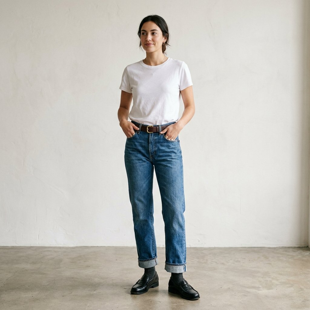 Loafer Outfits and Straight Leg Jeans Ideas