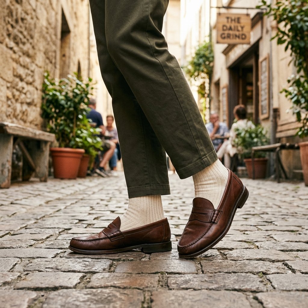 Loafer and Sock Styling Business Casual Outfits