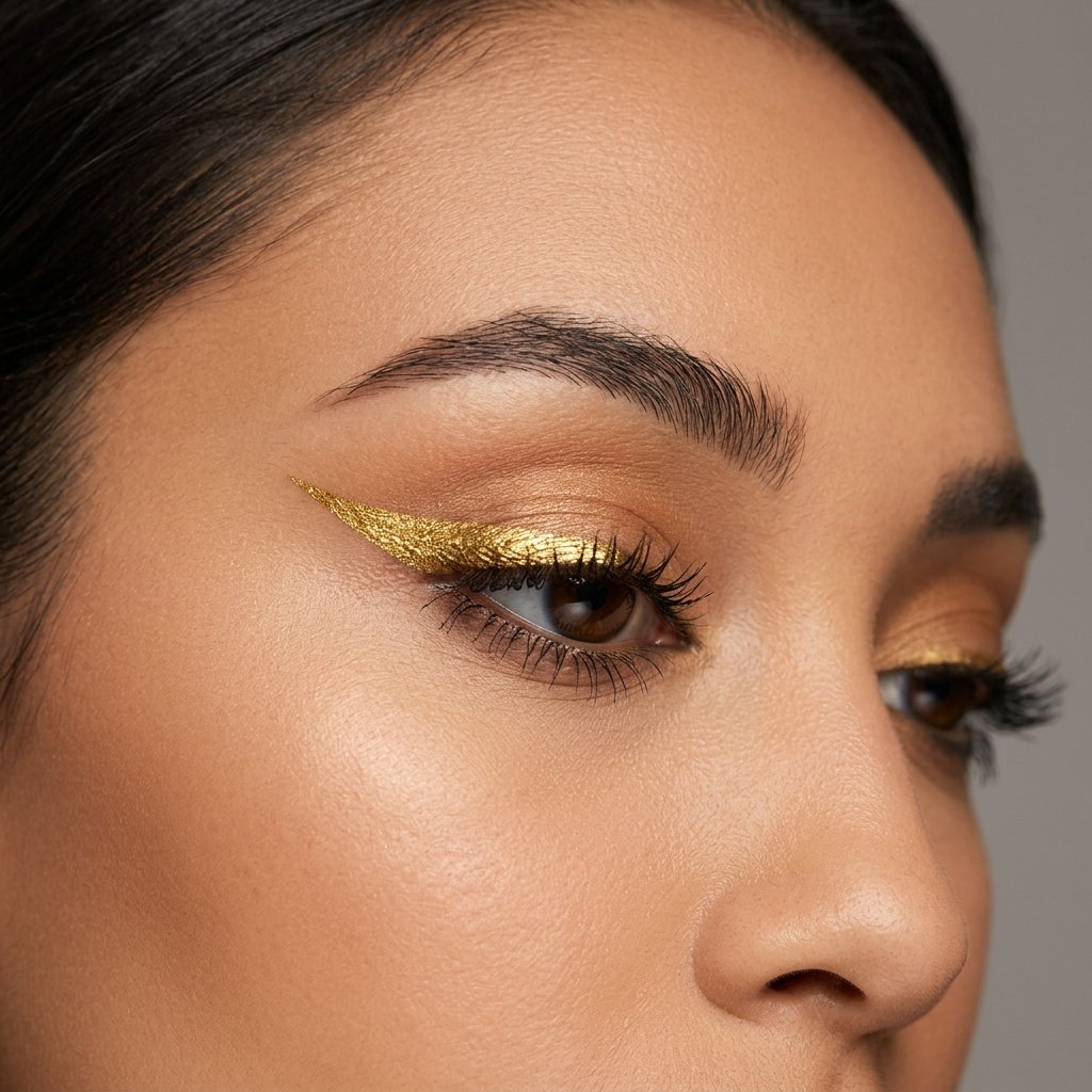 Metallic Eyeliner Disco Outfit Ideas