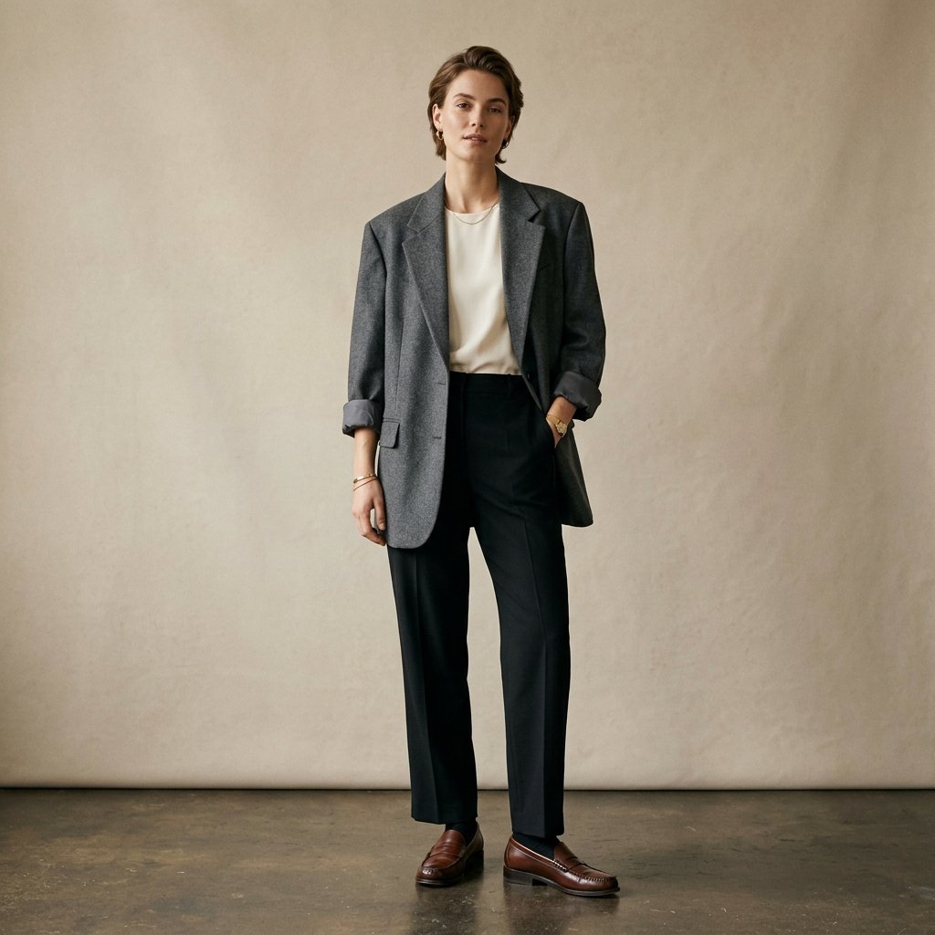 Loafer Outfits and Oversized Blazer Ideas