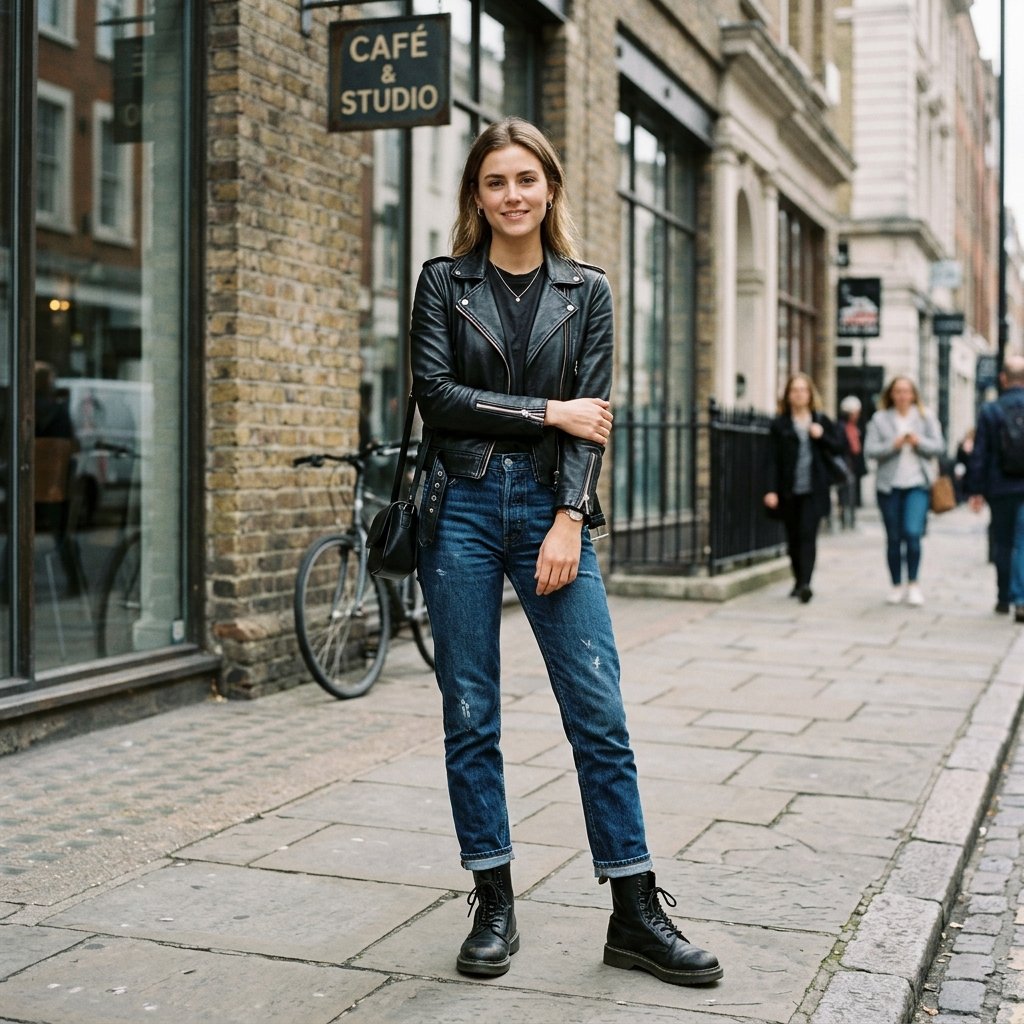 Leather Jacket and Jeans Outfit Ideas