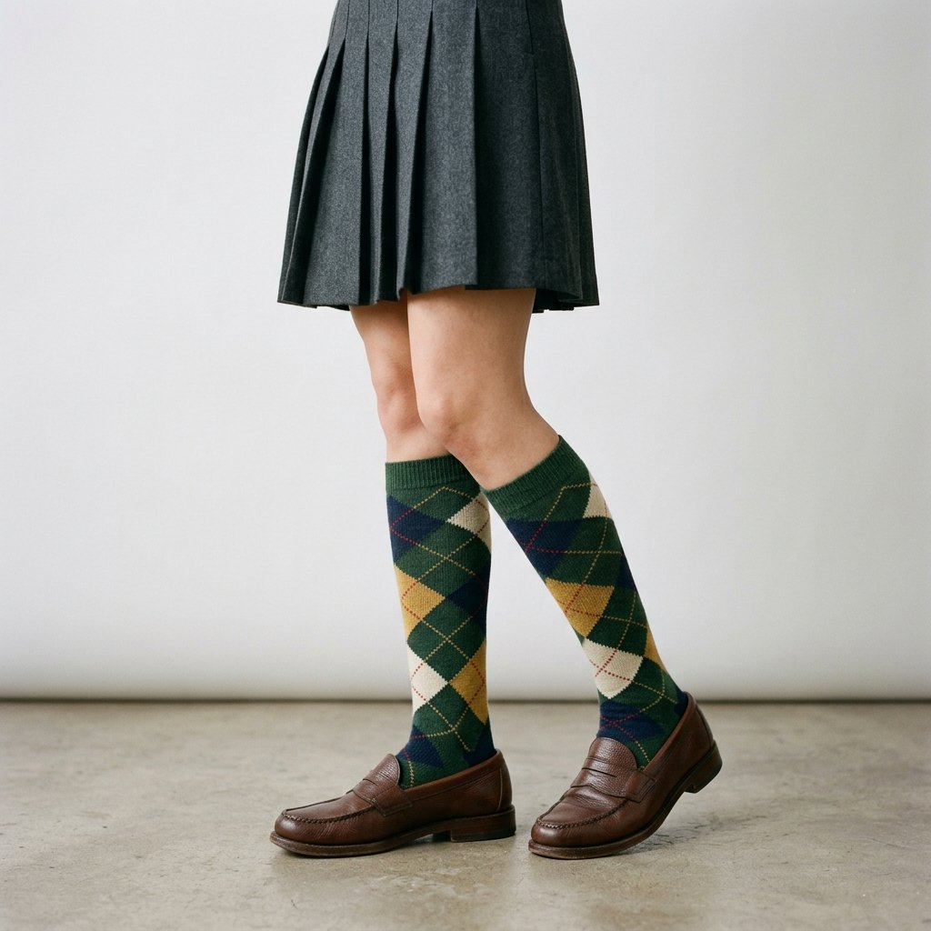 Loafer and Argyle Sock Outfit Ideas