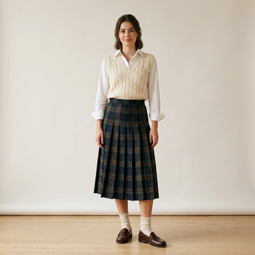 Loafer Outfits and Sweater Vest Ideas