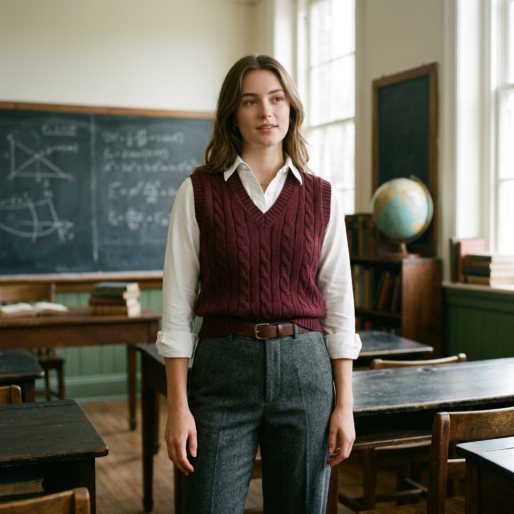 32 Dark Academia Outfits Ideas for a Timeless, Bookish Wardrobes 4 Oxford Shirt Layering Ideas