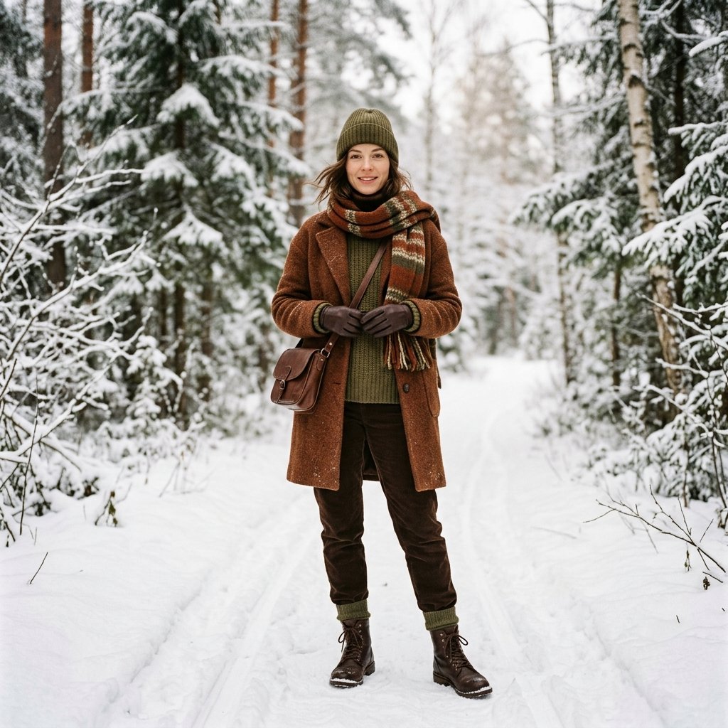 32 Best Casual Winter Outfits Ideas for a Cozy & Stylish Look 32 Earth Tone Winter Idea