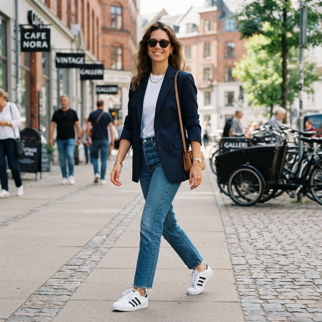Blazer With Sneakers Outfit Ideas