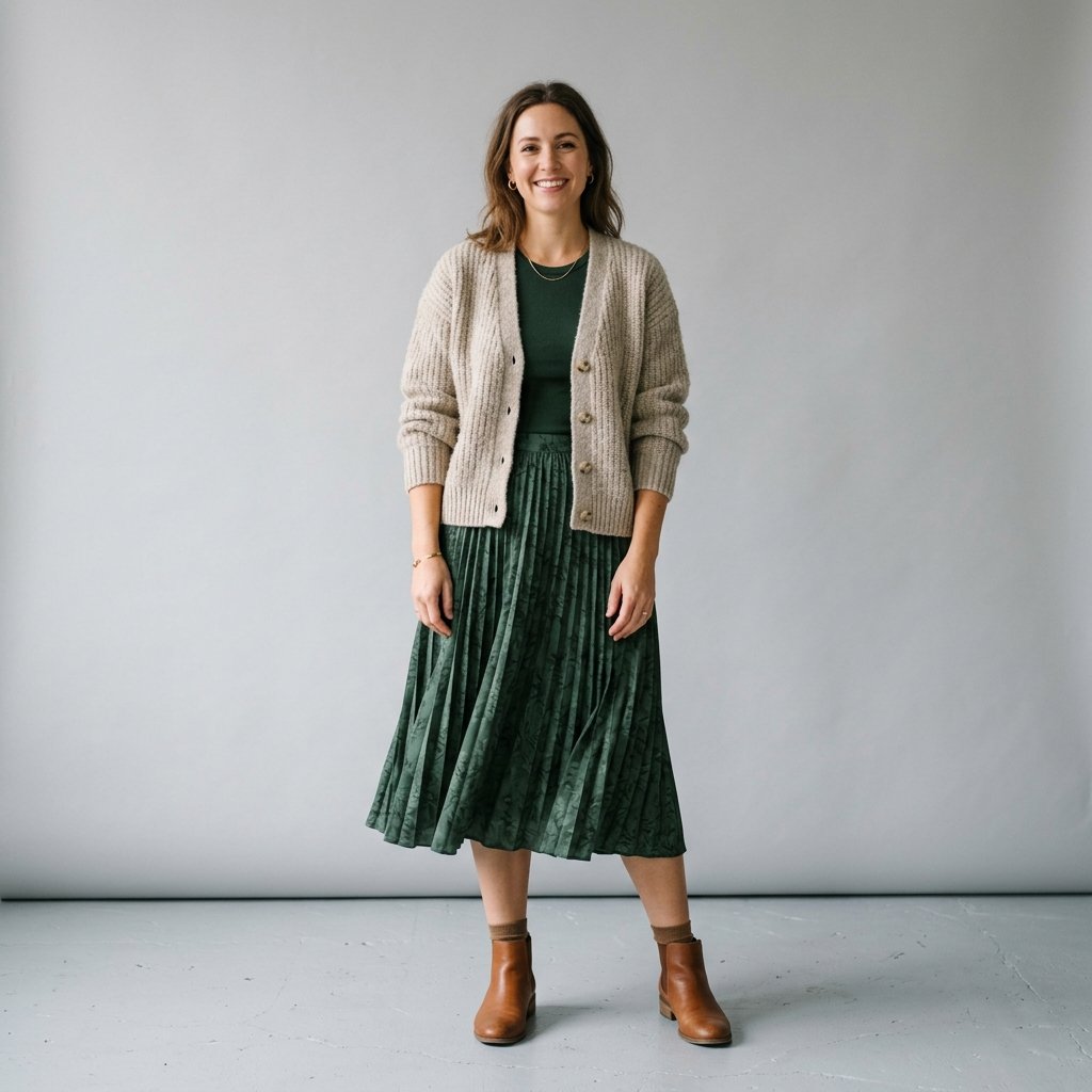 Cardigan with Midi Skirt Ideas